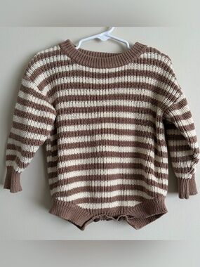 Winnie + Crew 18-24mo Striped knit Sweater Romper